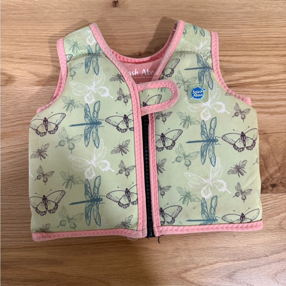 Kids Butterfly and Dragonfly Print Swim Vest
